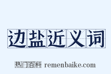 边盐近义词是什么意思的图片